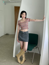 ローライズスカート / no.946 low-rise gray skirt
