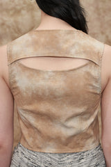 バックスリットベスト / [22S] BACK SLIT VEST / LIGHT BEIGE