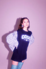 コラボレーションオーバーシルエットTシャツ（ネイビー）I JUST A NOON × ODD STUDIO (6698721214582)
