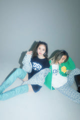 コラボレーションオーバーシルエットTシャツ（ネイビー）I JUST A NOON × ODD STUDIO (6698721214582)