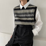 [ユニセックス]アカディアンニットベスト/[Unisex] Acadian knit vest (2 colors)