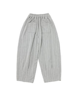 DOTTED-STRIPE BALLOON SWEAT PANTS (Gray) / ドットストライプバルーンスウェットパンツ