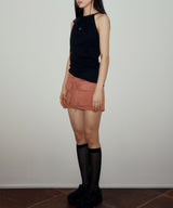 アンバランスホルターノースリーブ / UNBALANCED HALTER SLEEVELESS (BLACK)