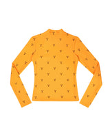 ハートユニバースモックネックTシャツ/Heart Universe Mock Neck T-Shirt _ Orange