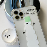 Merry Winter - Happy Winter Snow Couple Phone Case Bead Tok Set 