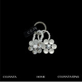 [SET] black flower ring 17 (6697584820342)