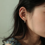 [single earring]14K gold one touch lace earring (6679678156918)