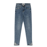 スパンデックススリットヘムスキニージーンズ/SPANDEX SLIT HEM SKINNY JEAN [6878]