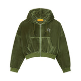 0 3 HATE Velvet Hoodie - KHAKI (6626824814710)
