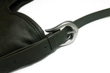 Hバックルソフトレザーダンプリングバッグ / H-Buckle Soft Leather Dumpling Bag (khaki)