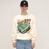 グリーンレーシングスマイルスウェットシャツ/Green Lacing Smile Sweatshirt