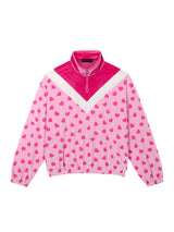 0 3 heart velvet zip-up top - PINK (6672201842806)