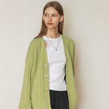 カシミアブレンドカーディガン/CASHMERE BLEND CARDIGAN_GREEN BEAN