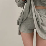 [Bellide made] skirt + hooded zip-up set