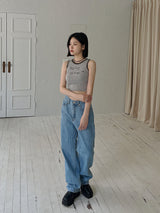 ラブラブクロップスリーブレス / Love Love Crop Sleeveless (2color)