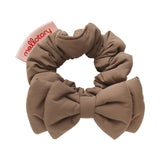 CUSHIONY RIBBON HAIR SCRUNCHY (BROWN)