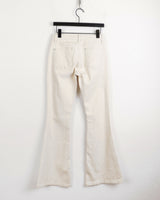 Habe low-rise slab cotton bootcut pants