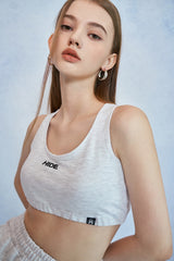 HIDE Cross Bra Top (White Melange) (6570976018550)