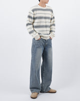 モヘアブラッシュストライプニット/mohair brush stripe knit 3color