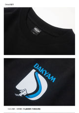 DAKYAM 2023 AW チェイシングホワイトドラゴンスキーグラフィックヘビーウェイトロングTシャツ