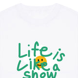 ビッグドローイングレターフラワー半袖Tシャツ