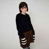 STRIPE MITTENS, BLACK+IVORY