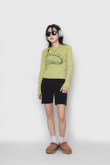 ウェーブクロップロングスリーブTシャツ