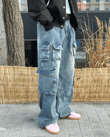 Triple pocket denim pants