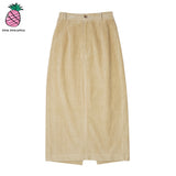 CORDUROY H LONG SKIRT (6627432235126)