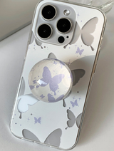 フレームバタフライビードスマホグリップ / Frame Butterfly Bead Talk