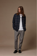 Loose-fit check shirts - Bluegreen (4622121042038)