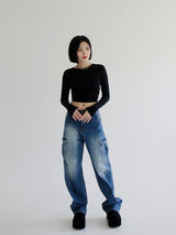 セニティーカーゴパンツ / no.5184 Senity Cargo Pants - Deep blue