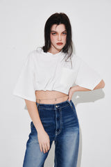 COSY BANDING CROPPED T-SHIRT (6690639085686)