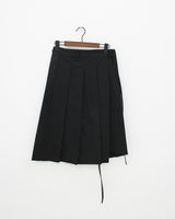 プリーツストリングラップスカート / Pleated string wrap skirt (2color)