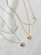 トゥインクルハートレイヤードネックレス / Twinkle Heart Layered Necklace / 2 color