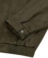 87-STAN029 [Vegan Suede] Multi-placket Suede Jacket Khaki
