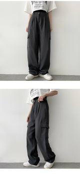 チャイミングピンタックリンクルカーゴワイドスラックス / Chiming Pin Tuck Wrinkle Cargo Wide Slacks Pants