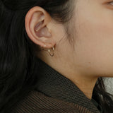 14K GOLD 10MM PIPE RING EARRING (6680875958390)