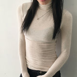 [Wool 10/5color ] Tess Wool Warm-up Basic Inner Slim Polar Long Sleeve T-Shirt