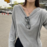 [Bellide made] Chalang snap ribbed T-shirt