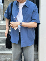 トニ―ハイデンシティー半袖シャツ/Tony High Density Short-Sleeved Shirts (4 colors)