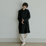 リネンロングシャツ / unisex linen long shirts black