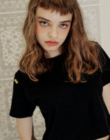 YELLOW TAP CROP T-SHIRT BLACK (6691419553910)