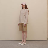 Oat Waffle Button Tee