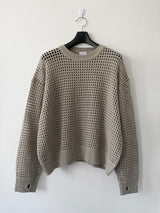 Netting round neck knit