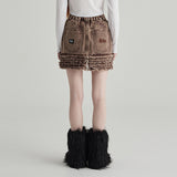 BROWN COLOR CANCAN SKIRT