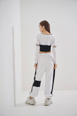 アンフットスリットクロップTシャツ/Unfooted Slit Crop Tee(9189)