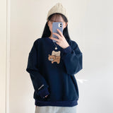 Fakebear Sweatshirt - navy (6636645187702)