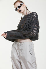 バイクロップドニット/BAY CROPPED KNIT