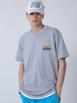 [ENJOY YOUR MEAL] HAMBURGER 1/2 T-SHIRT_GRAY (6582790783094)